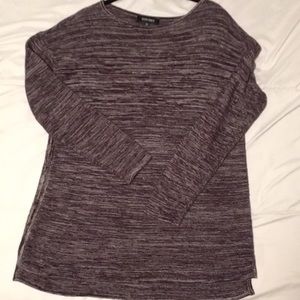 Ellen Tracy Eggplant/White Sweater